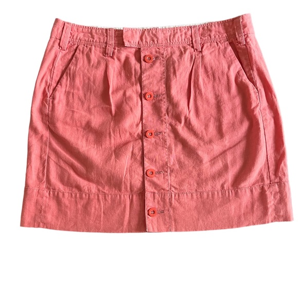 Paper Boy Anthropologie NWOT Coral Peach Wave Walker Straight Skirt Sz 14 - Picture 1 of 7